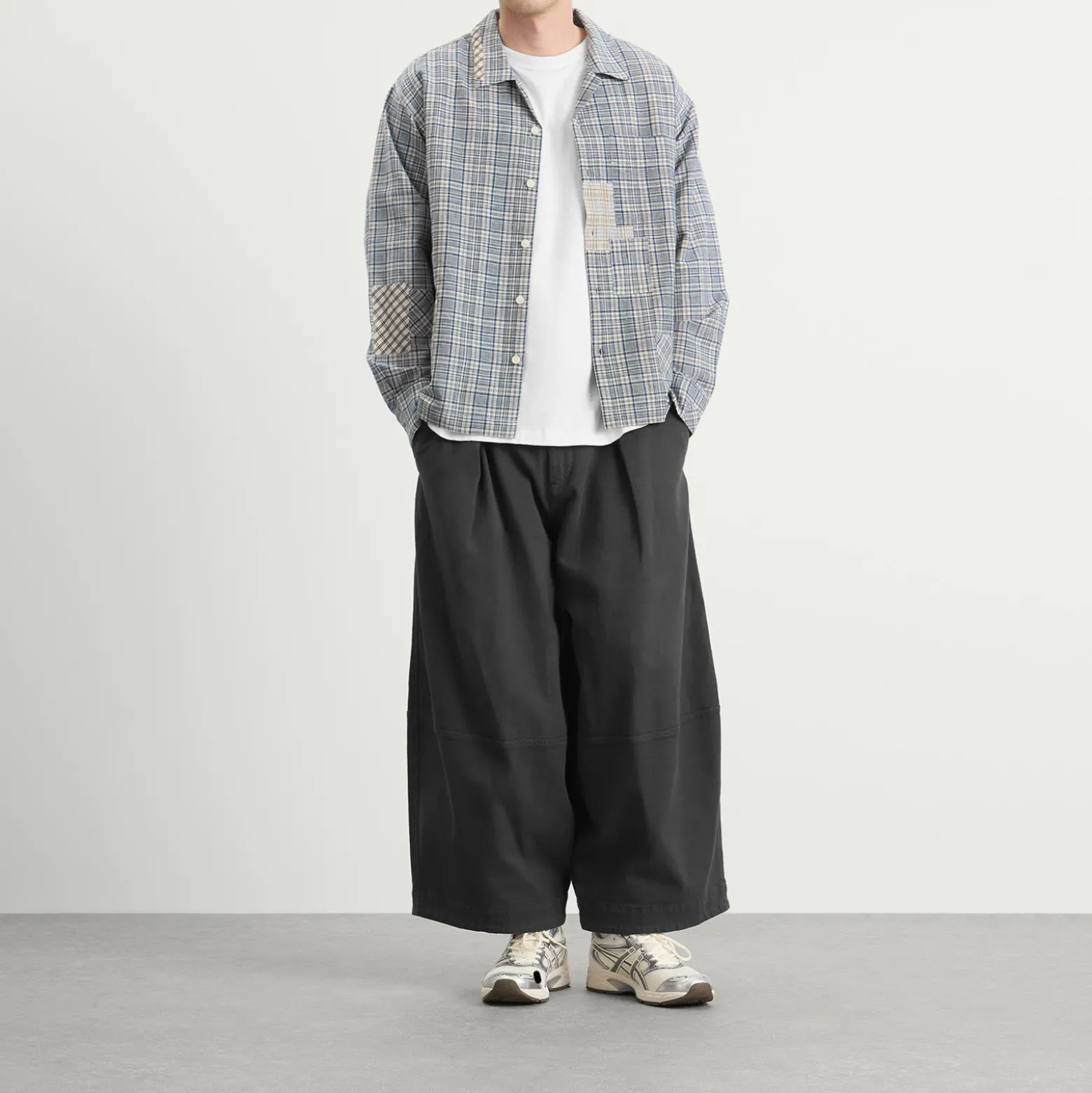 Story mfg Greetings Patchwork Long Sleeve Shirt