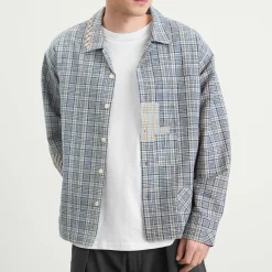 Story mfg Greetings Patchwork Long Sleeve Shirt