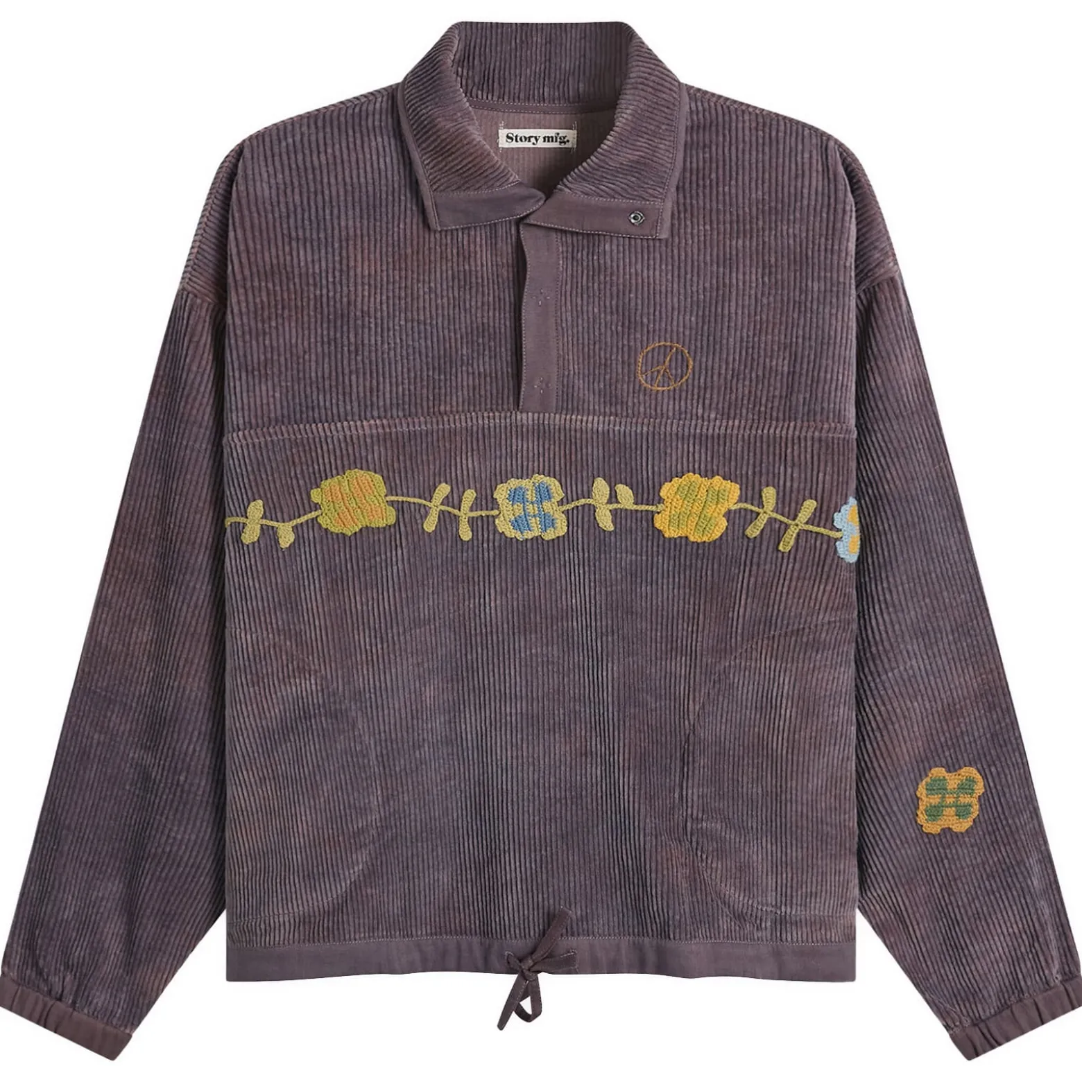 Story mfg. Hand Crochet Purple Corduroy Polite Jumper