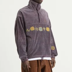 Story mfg. Hand Crochet Purple Corduroy Polite Jumper
