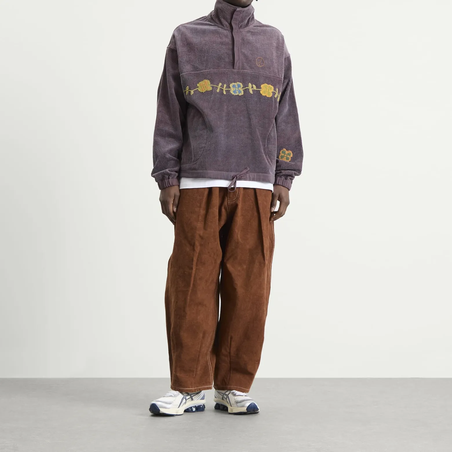Story mfg. Hand Crochet Purple Corduroy Polite Jumper