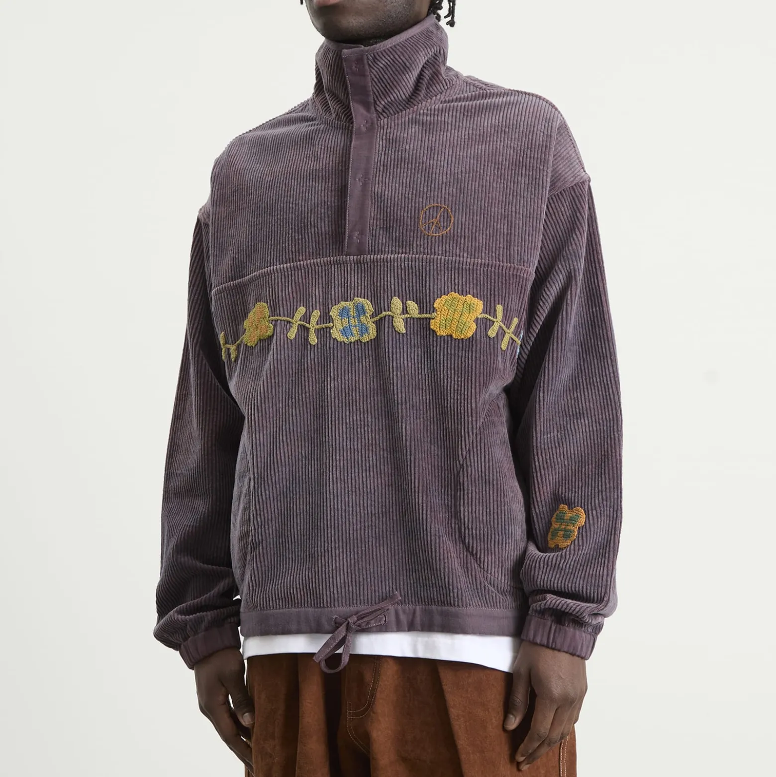 Story mfg. Hand Crochet Purple Corduroy Polite Jumper