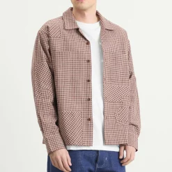 Story mfg Patchwork Check Long Sleeve Shirt