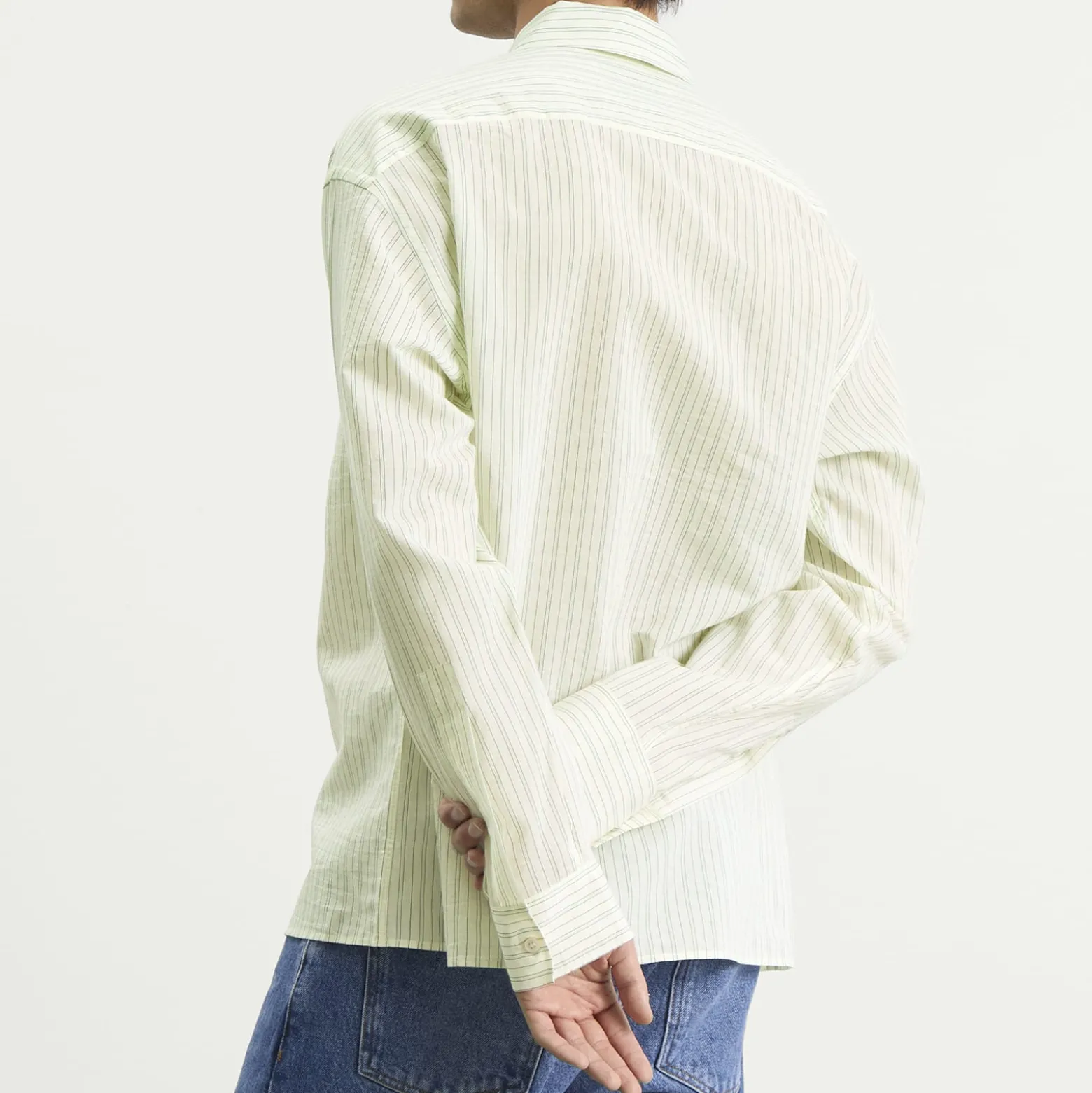 Studio Nicholson Hal Cotton Silk Stripe Shirt