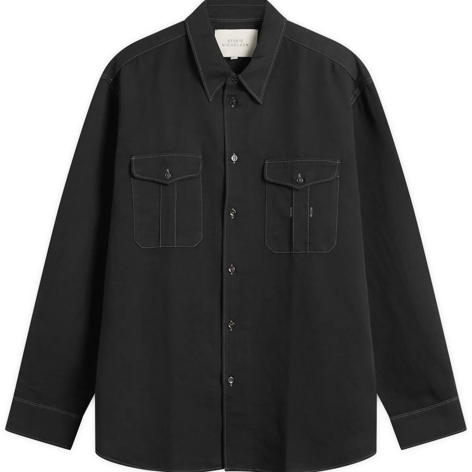 Studio Nicholson Louro Cotton Linen Utility Shirt