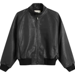 Studio Nicholson Over Leather Harrington Jacket