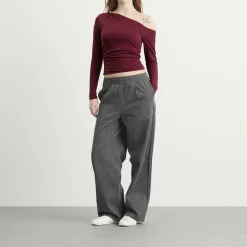 TALA 365 Cupro Gathered Long Sleeve Top