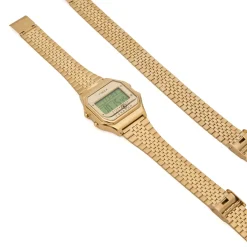 Timex x MM6 T80 Gold-Tone Watch & Bracelet