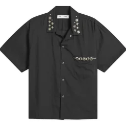 TOGA Plain Weave Metal Short Sleeve Shirt