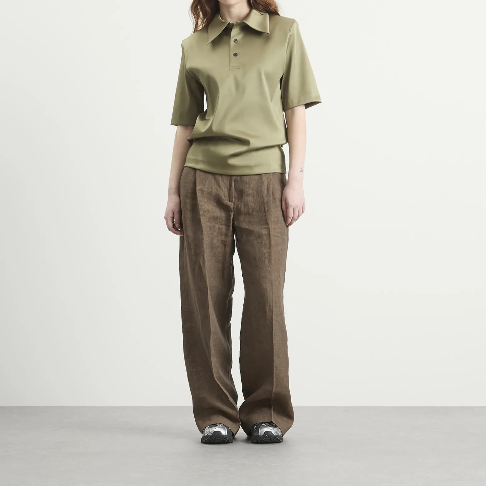TOGA Satin Stretch Polo Shirt