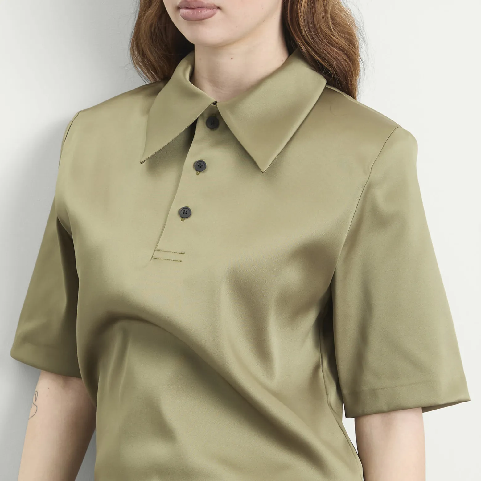 TOGA Satin Stretch Polo Shirt