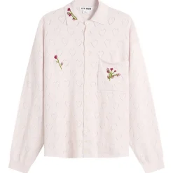 TTT MSW Flower Embroidery Knit Shirt