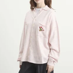 TTT MSW Flower Embroidery Knit Shirt