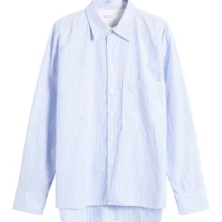 Universal Works Office Stripe Square Pocket Shirt
