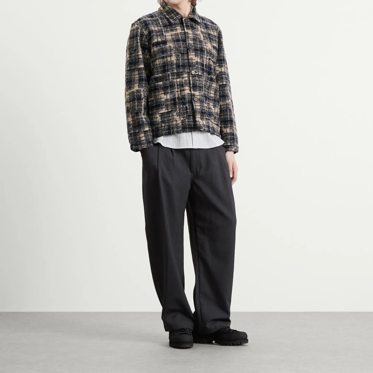 Universal Works Patch Check Fleece Rams Jacket