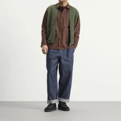 Universal Works Peached Poplin Bakers Overshirt