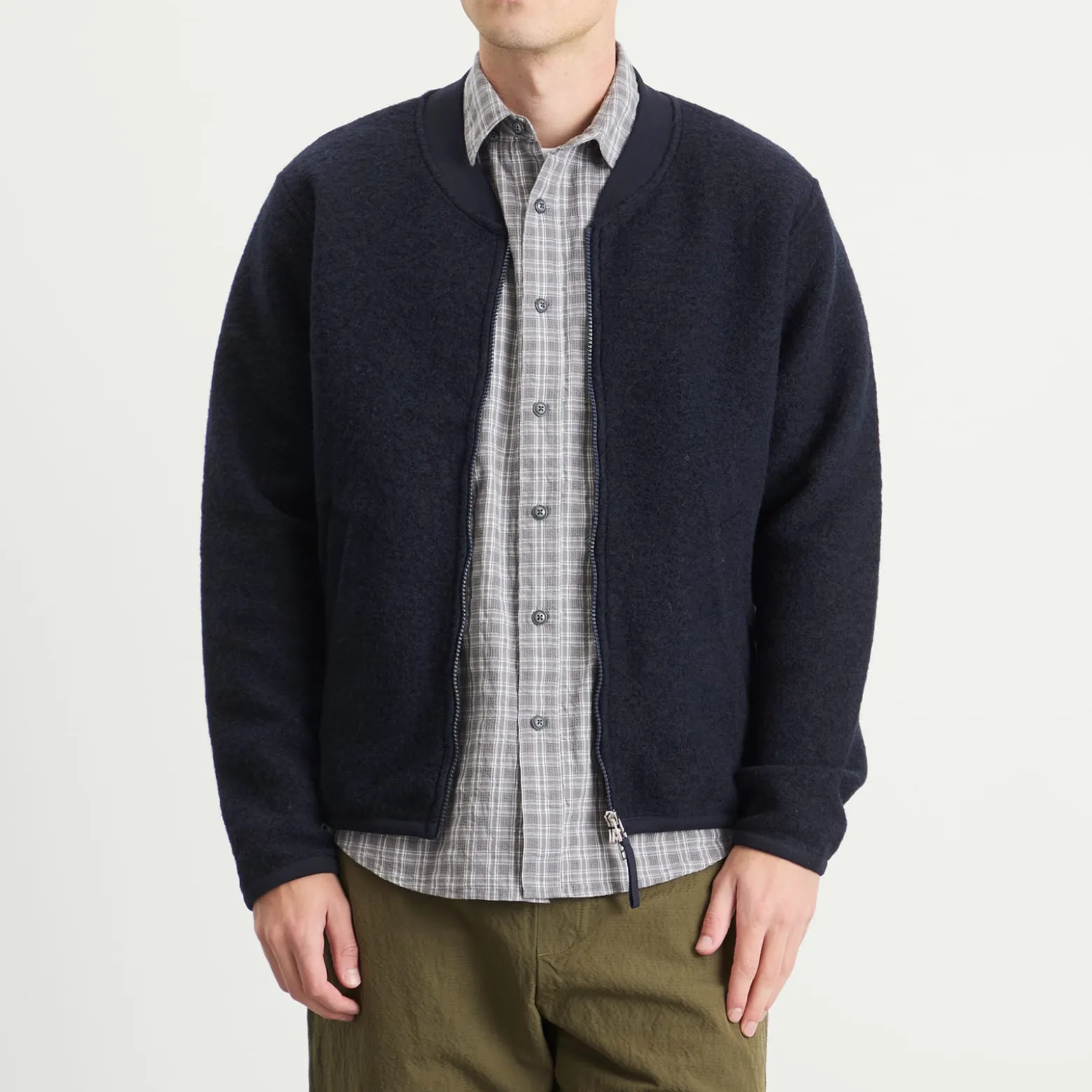 Universal Works Wool Fleece Zip Bomber