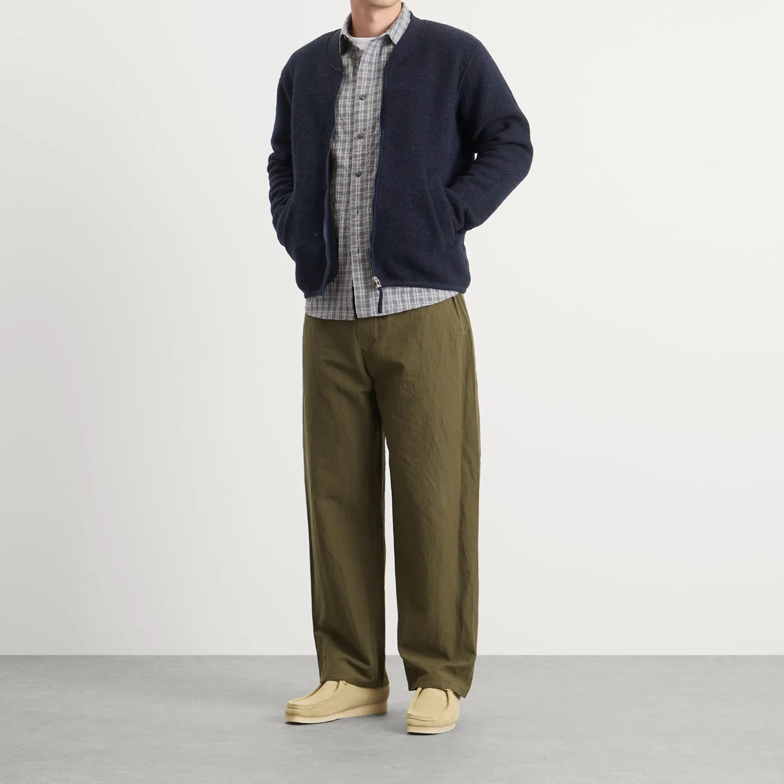 Universal Works Wool Fleece Zip Bomber
