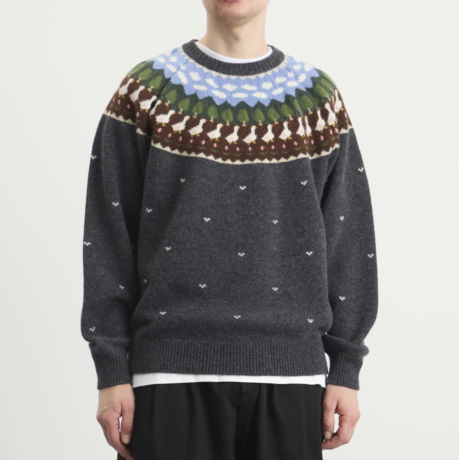 Unlikely Dry Goods Fair Isle Duck Knit Sweater