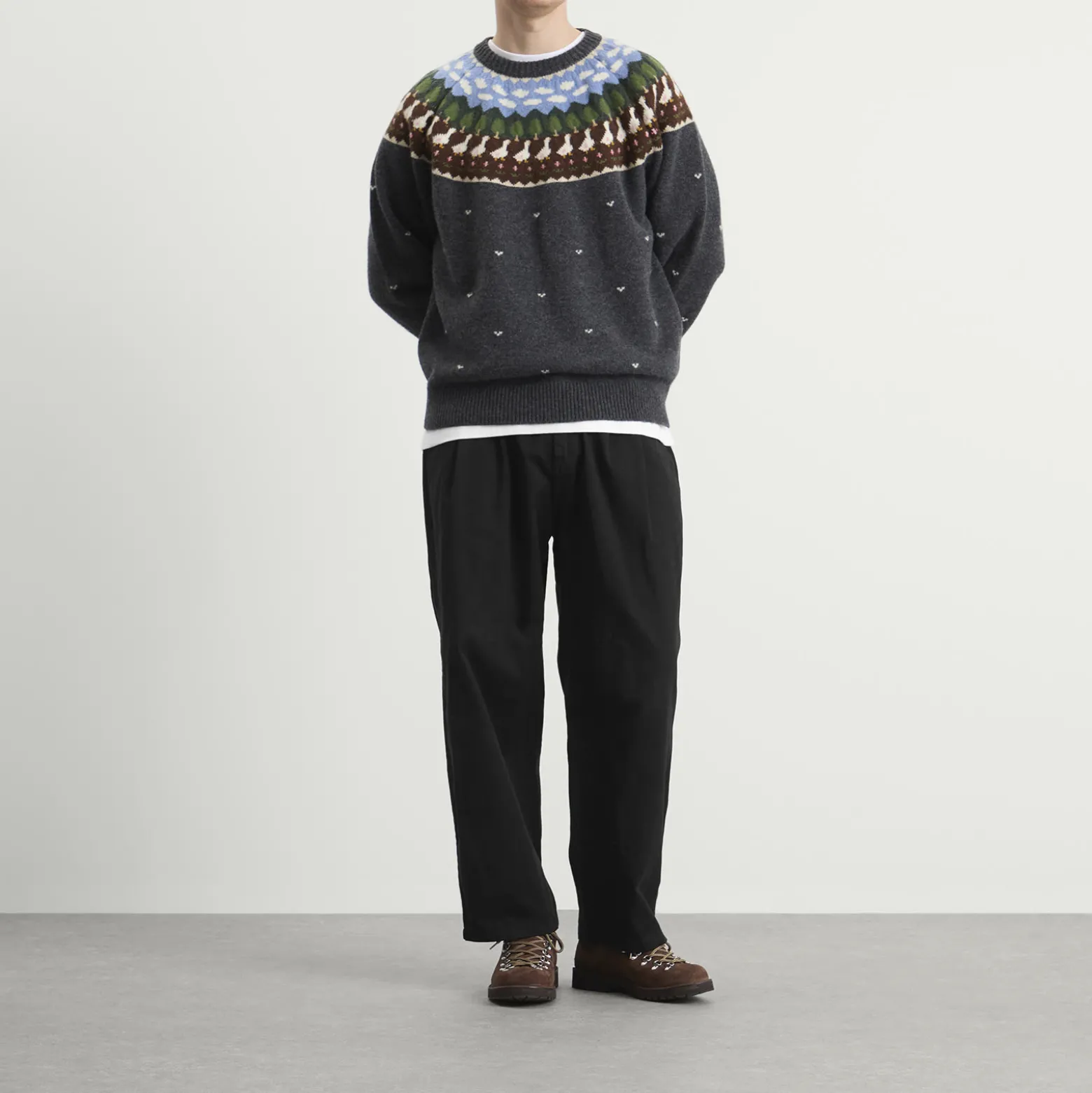 Unlikely Dry Goods Fair Isle Duck Knit Sweater