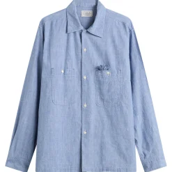 Unlikely Dry Goods Open Collar Chambray Shirt