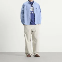 Unlikely Dry Goods Open Collar Chambray Shirt
