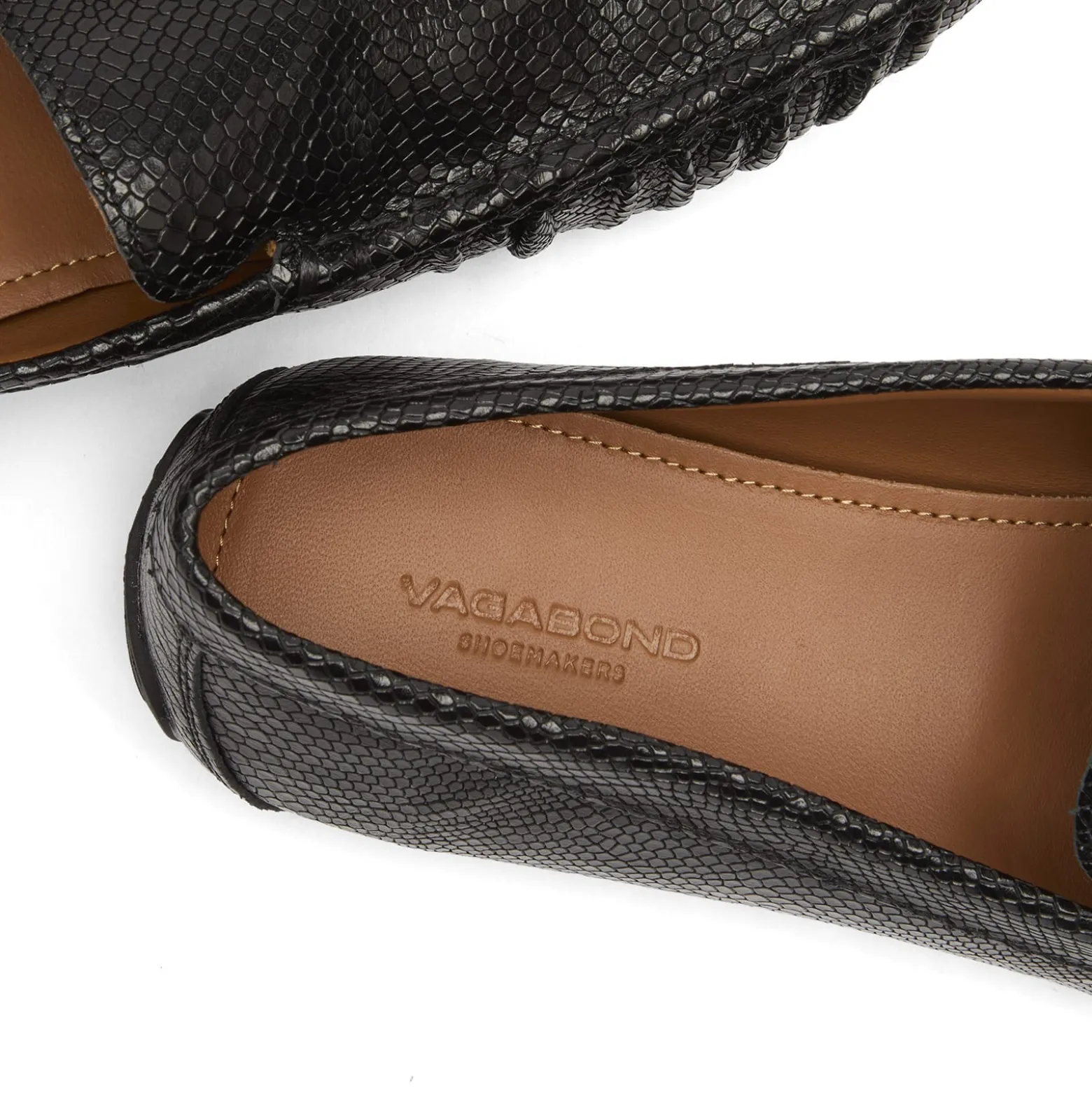Vagabond Shoemakers Mika Embossed Leather Boat Shoe
