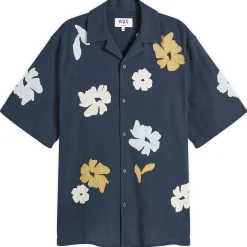 Wax London Didcot Flower Applique Vacation Shirt