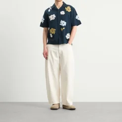 Wax London Didcot Flower Applique Vacation Shirt