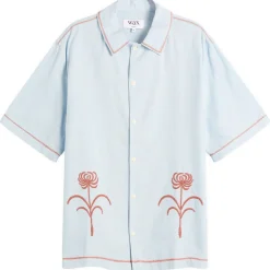 Wax London Keats Dahlia Embroidery Vacation Shirt