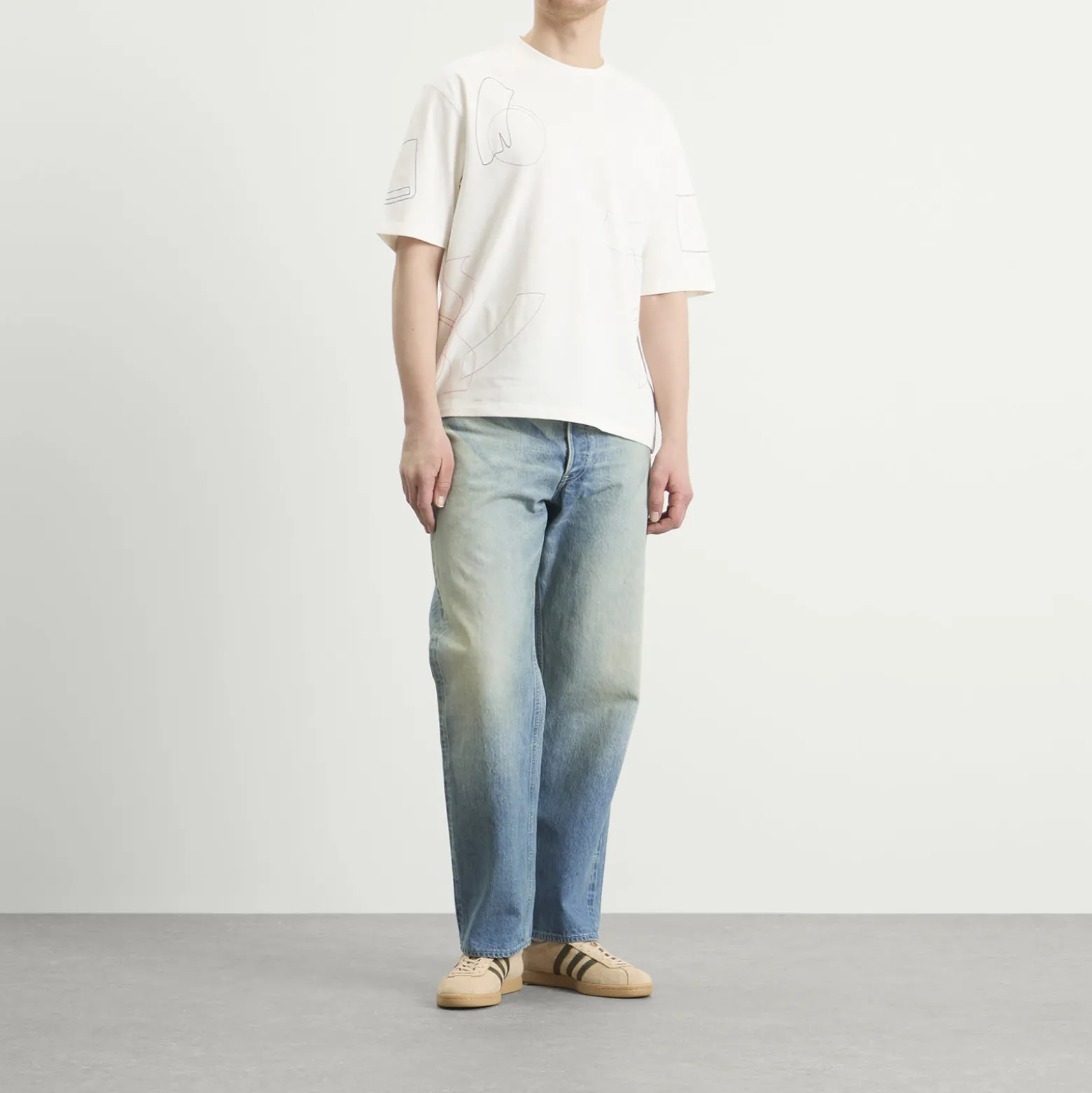 Wax London Milton Shapes Embroidery T-Shirt