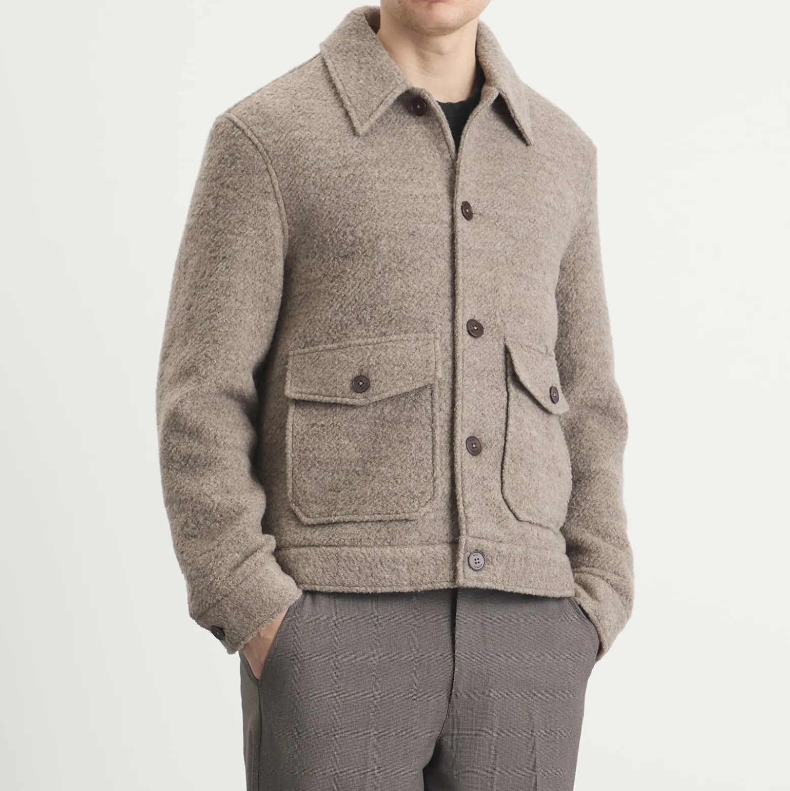 Wax London Newgate Melange Wool Jacket
