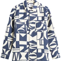 Wax London Otto Geo Block Quilt Overshirt
