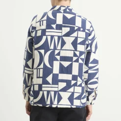 Wax London Otto Geo Block Quilt Overshirt