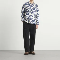 Wax London Otto Geo Block Quilt Overshirt