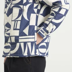 Wax London Otto Geo Block Quilt Overshirt