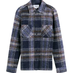 Wax London Whiting Check Wool Blend Overshirt