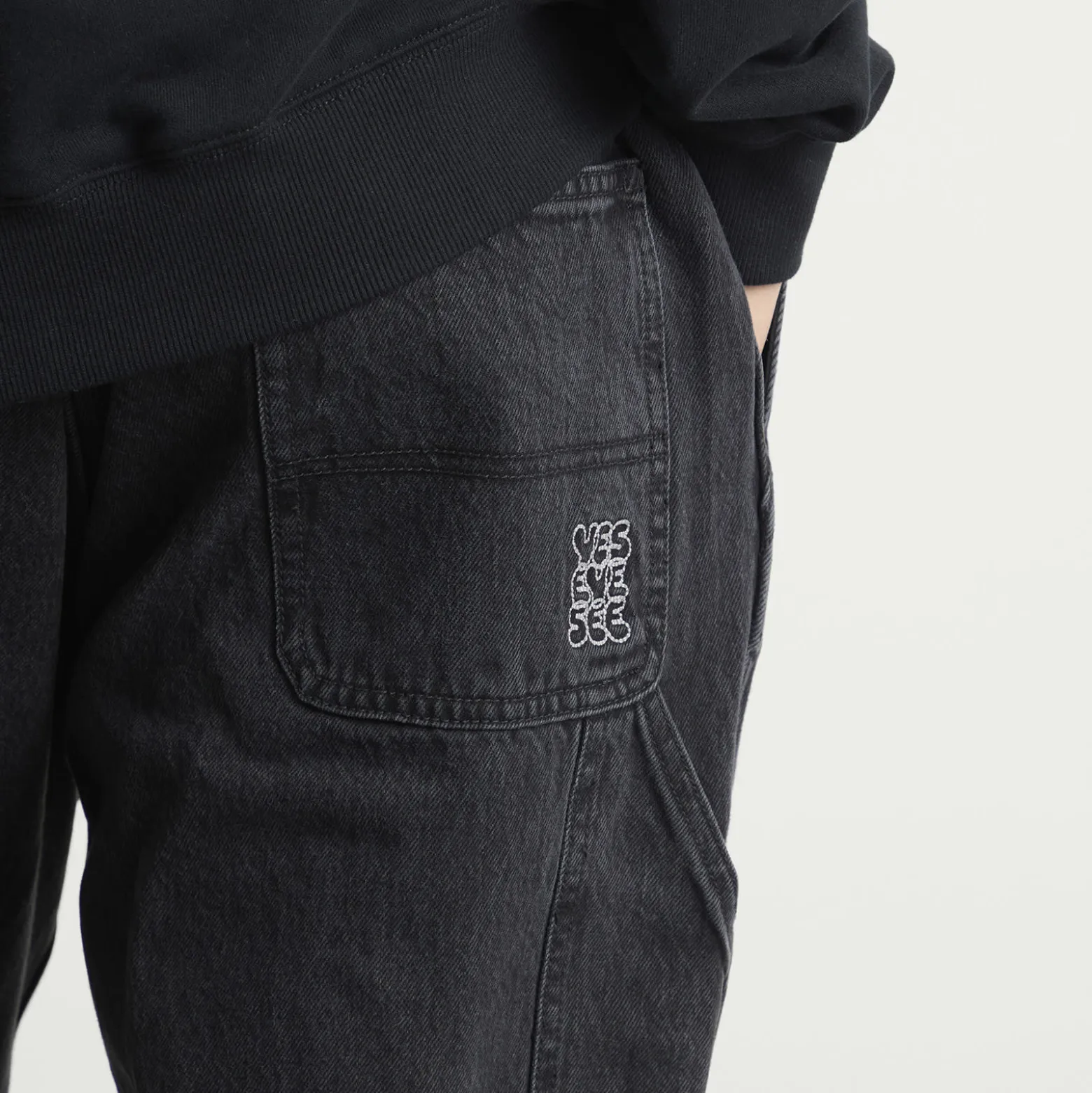 YESEYESEE Comfy Denim Carpenter Pants