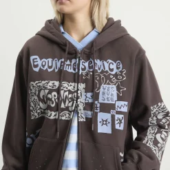 YESEYESEE Scanned Zip-up Hoodie