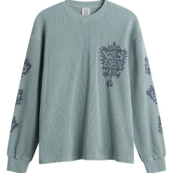 YESEYESEE Y.E.S Stamp Waffle Long Sleeve