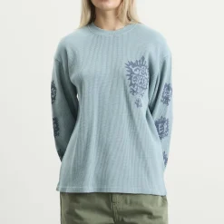YESEYESEE Y.E.S Stamp Waffle Long Sleeve