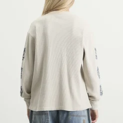 YESEYESEE Y.E.S Stamp Waffle Long Sleeve