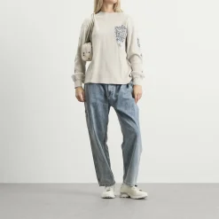 YESEYESEE Y.E.S Stamp Waffle Long Sleeve
