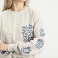 YESEYESEE Y.E.S Stamp Waffle Long Sleeve