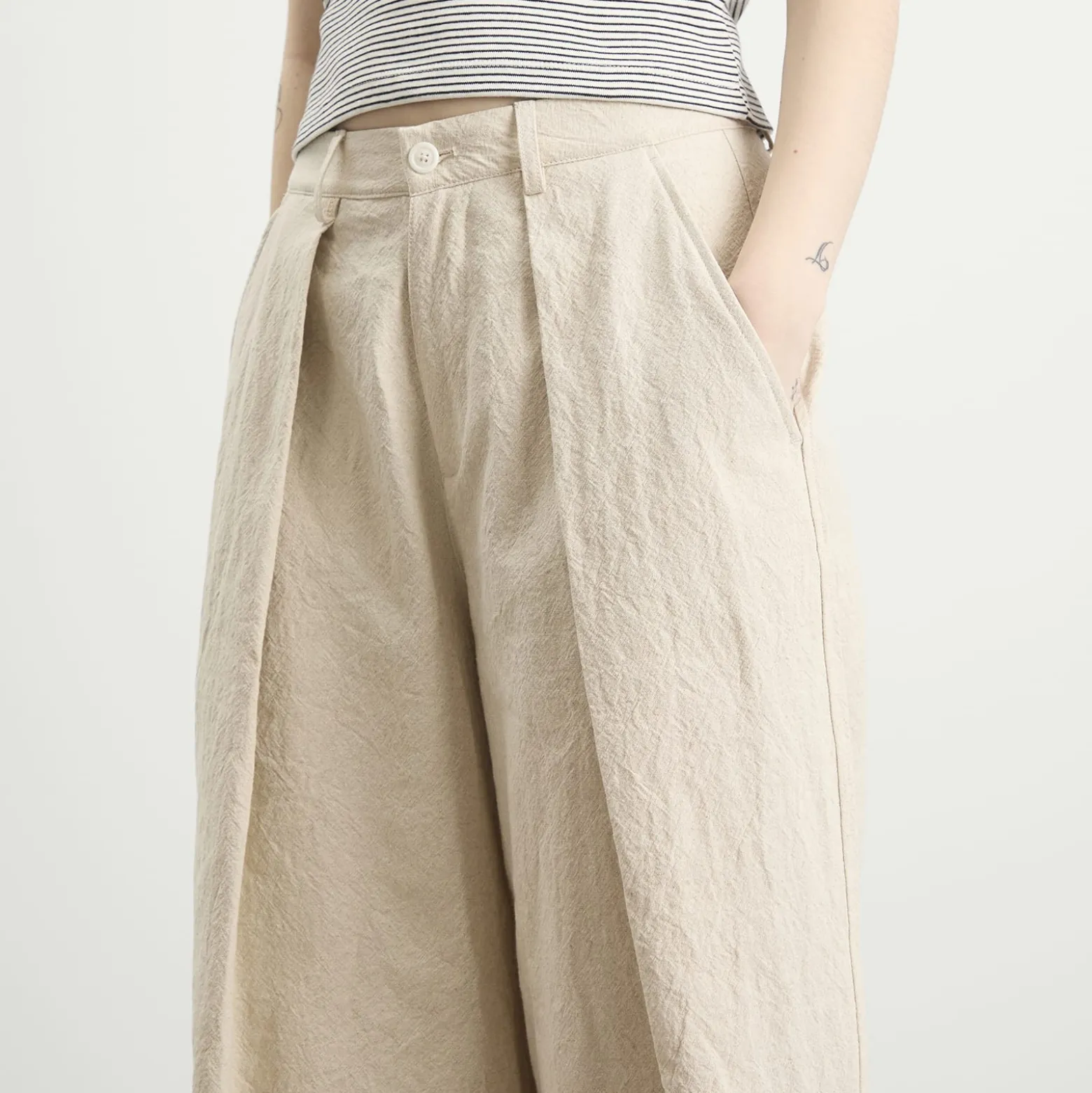 YMC Deadbeat Linen Trousers