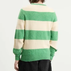 YMC Suedehead Stripe Crew Neck Jumper